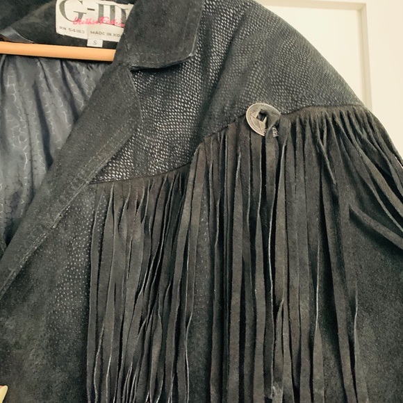 VINTAGE leather fringe jacket - Picture 2 of 7